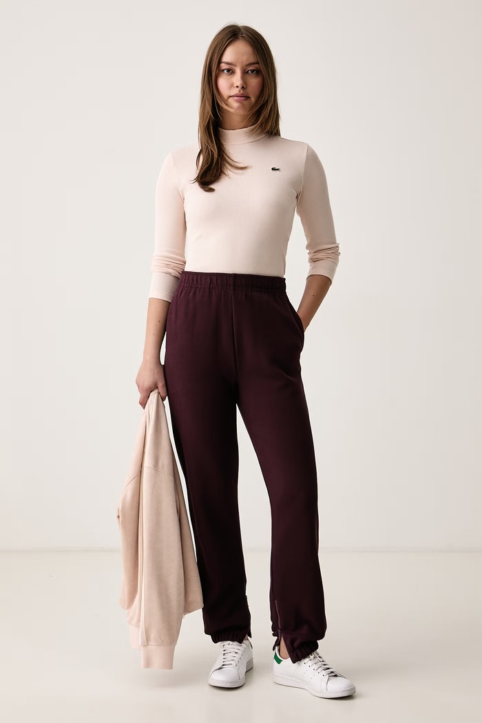 Lacoste Longsleeve damski bawełniany TF3164 różowy AW26