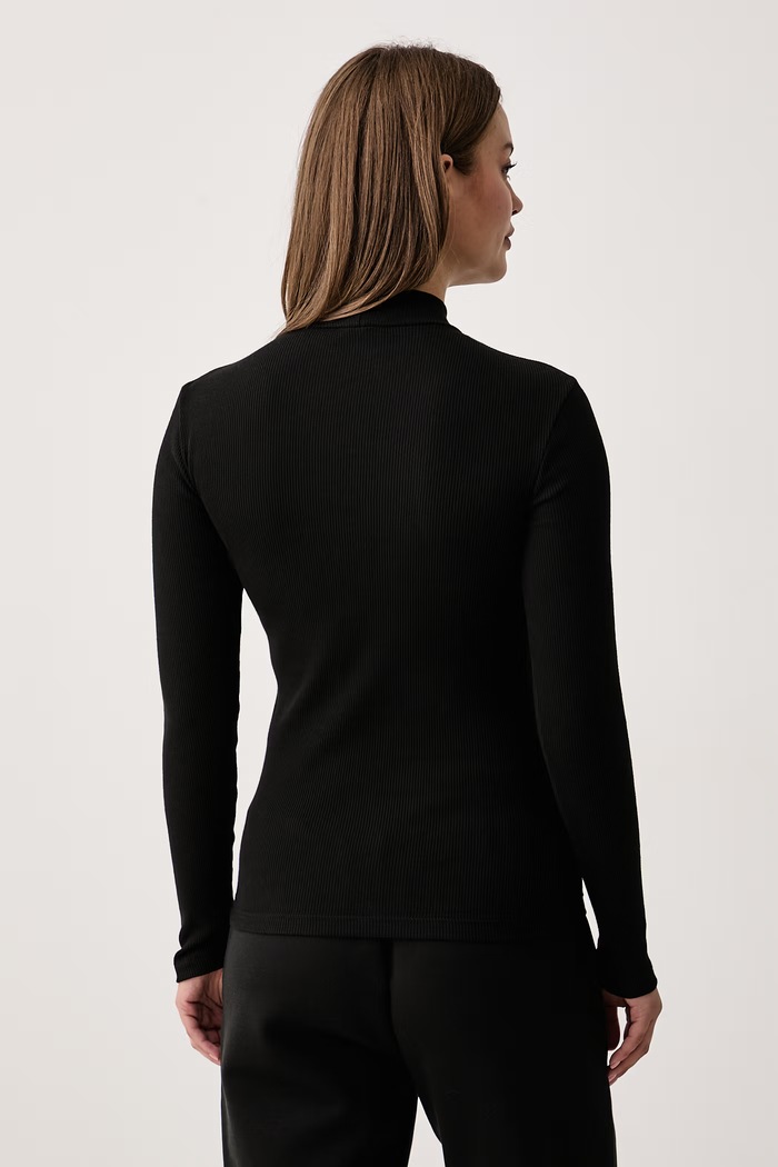 Odzież Lacoste Longsleeve damski bawełniany TF3164 czarny
