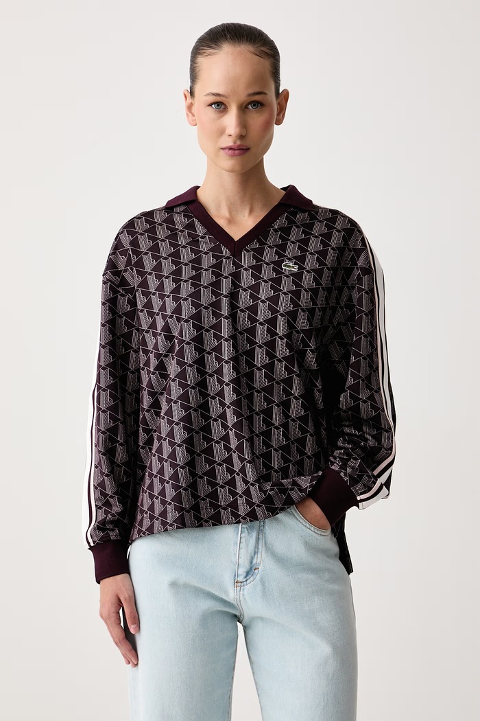Lacoste Μακρυμάνικο γυναικείο μπορντό DF8327