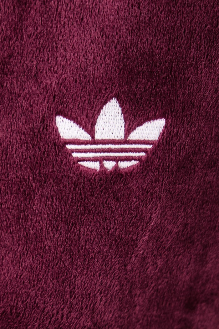 Longsleeve damski welurowy Essentials Velour adidas Originals bordowy KR9145