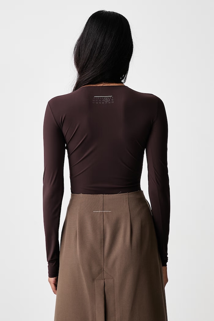 Odzież MM6 Maison Margiela Body damskie S62NA0085.S20518 brązowy