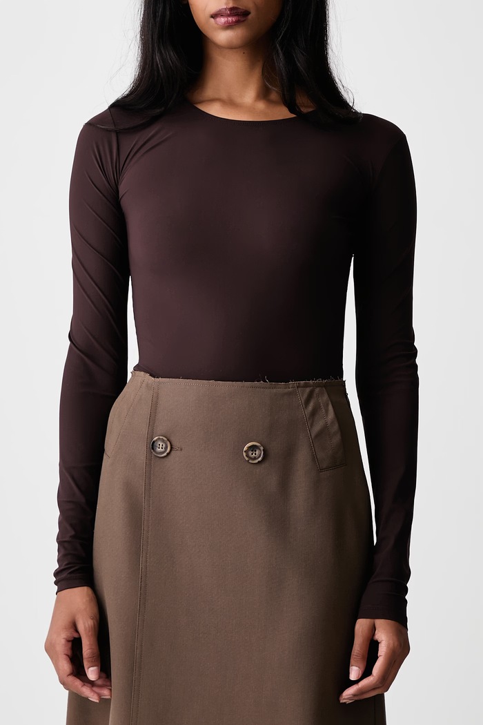 Body damskie MM6 Maison Margiela brązowy S62NA0085.S20518