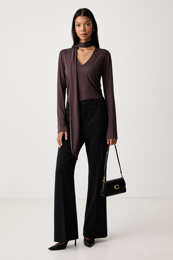 Seventy Venezia Longsleeve damski z modalem MJ2151.890199 brązowy AW26