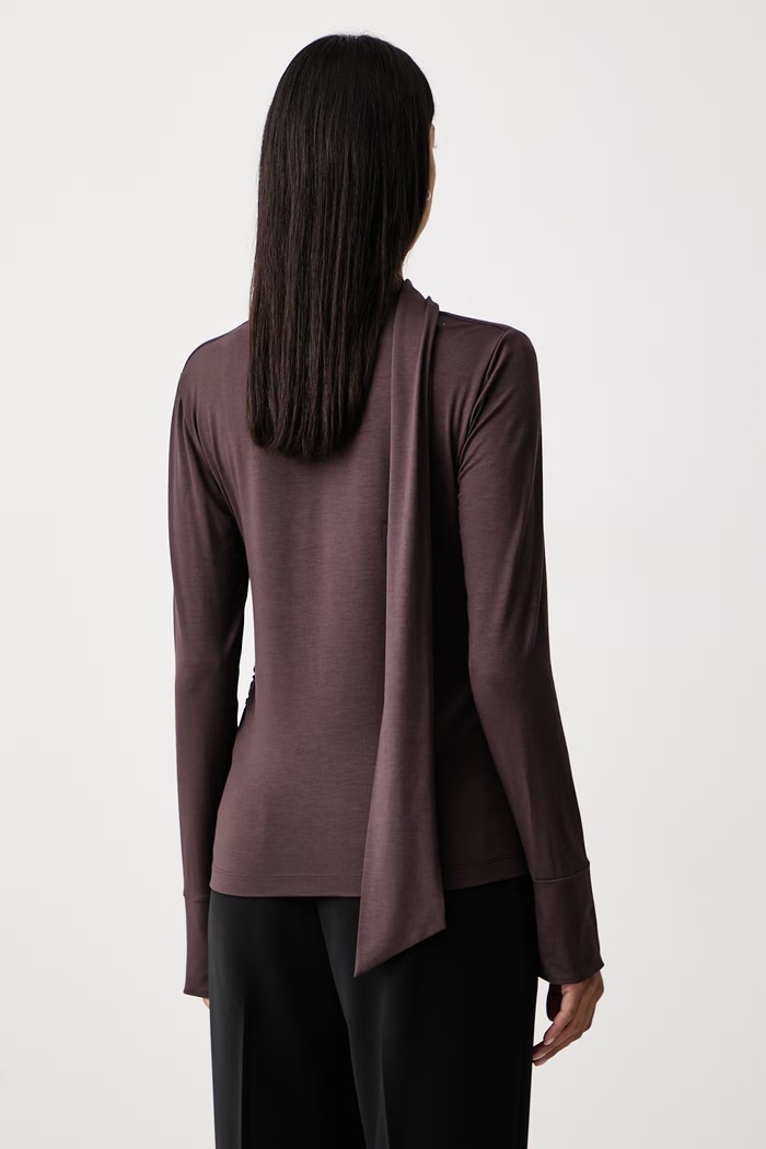 Odzież Seventy Venezia Longsleeve damski z modalem MJ2151.890199 brązowy