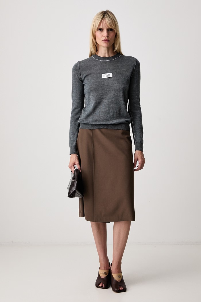MM6 Maison Margiela светр жіночий з вовною S52HL0066.M13037 сірий AW26