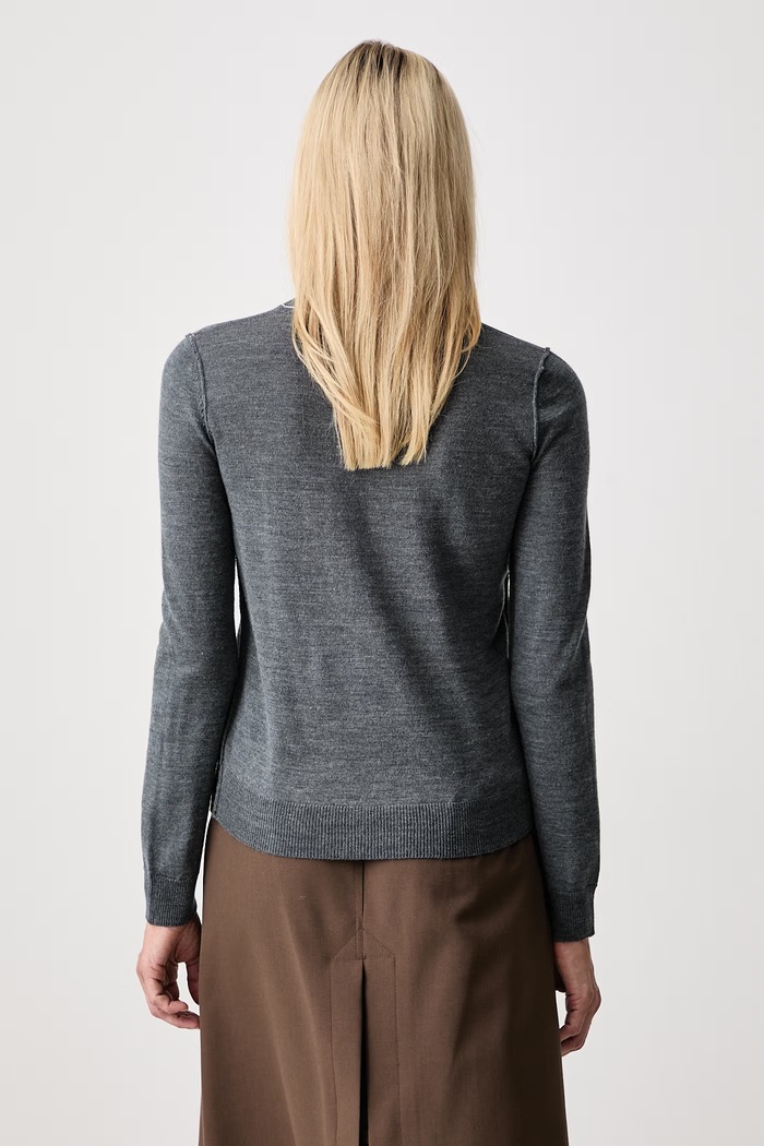 Odzież MM6 Maison Margiela sweter damski z wełną S52HL0066.M13037 szary