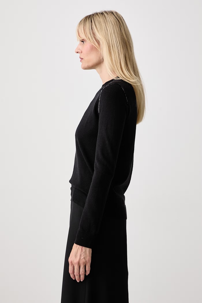 MM6 Maison Margiela sweter damski z wełną czarny S52HL0066.M13037