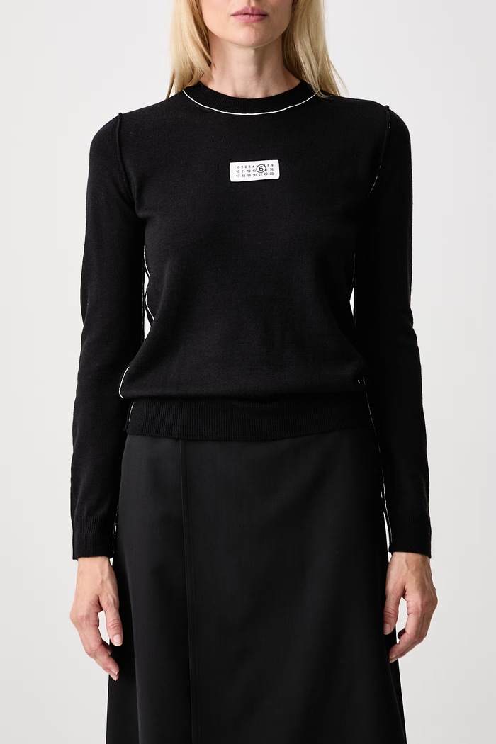 MM6 Maison Margiela sweter damski z wełną S52HL0066.M13037 czarny