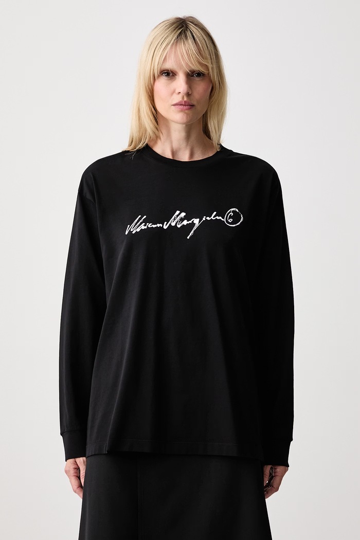 MM6 Maison Margiela longsleeve damski bawełniany czarny S52GC0370.M20258