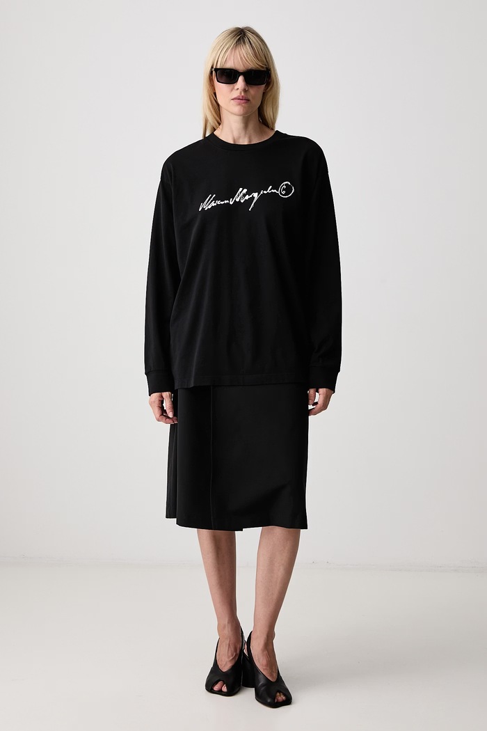 MM6 Maison Margiela μακρυμάνικο γυναικείο βαμβακερό S52GC0370.M20258 μαύρο AW26