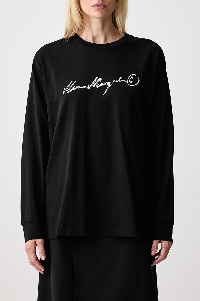 MM6 Maison Margiela longsleeve damski bawełniany S52GC0370.M20258 czarny