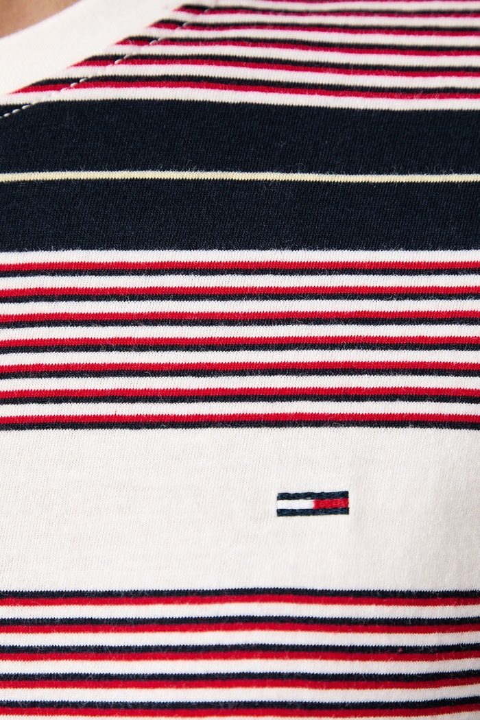 Longsleeve damski bawełniany Tommy Jeans beżowy DW0DW23562