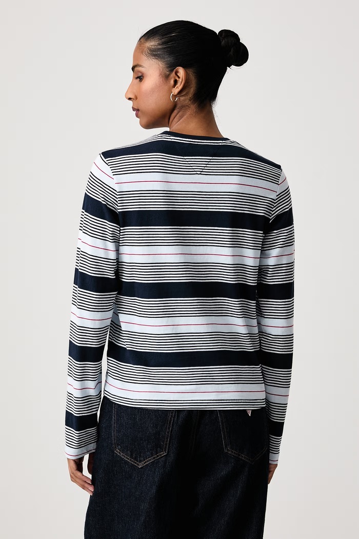 Odjeća Tommy Jeans Majica dugih rukava ženska pamučna DW0DW23562 plava