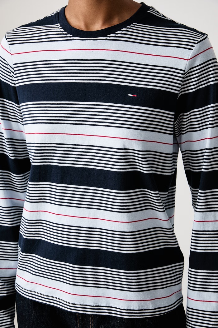 Majica dugih rukava ženska pamučna Tommy Jeans DW0DW23562 plava