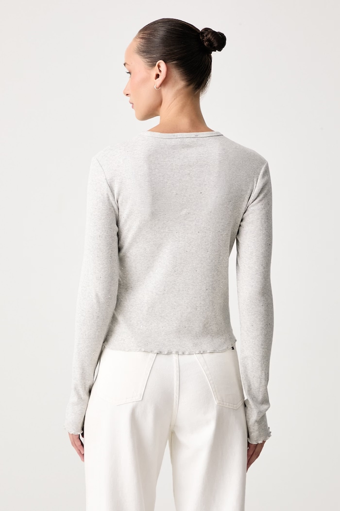 Odzież Tommy Jeans Longsleeve damski z bawełną DW0DW23524 szary