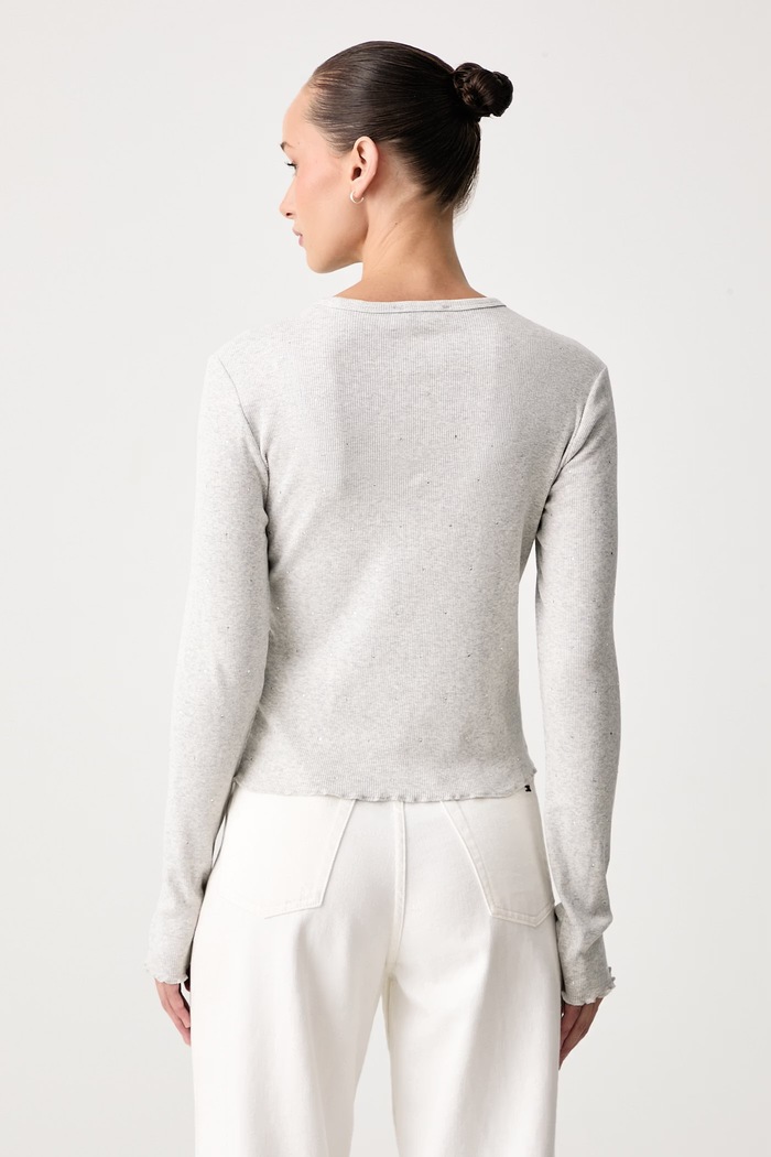 Odzież Tommy Jeans Longsleeve damski z bawełną DW0DW23524 szary