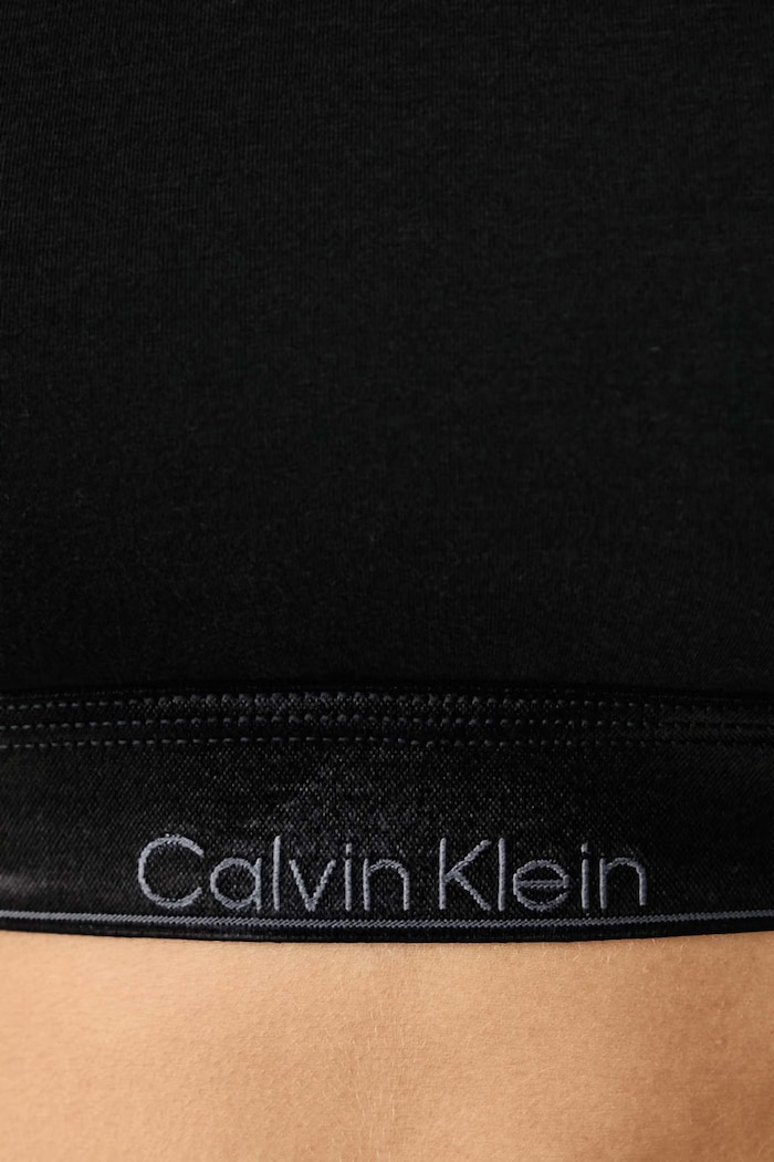Домашна блуза с дълги ръкави дамска с модал Calvin Klein Underwear LV00QF9078 черен