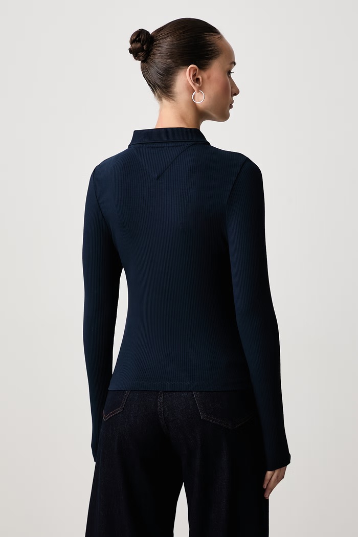 Tommy Hilfiger Μακρυμάνικο γυναικείο με βισκόζη WW0WW51731 σκούρο μπλε AW26