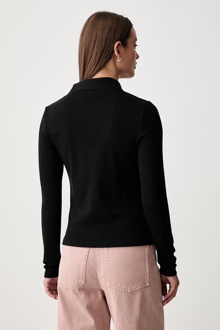 Odzież Calvin Klein Jeans longsleeve damski bawełniany z elastanem LV047H203G czarny
