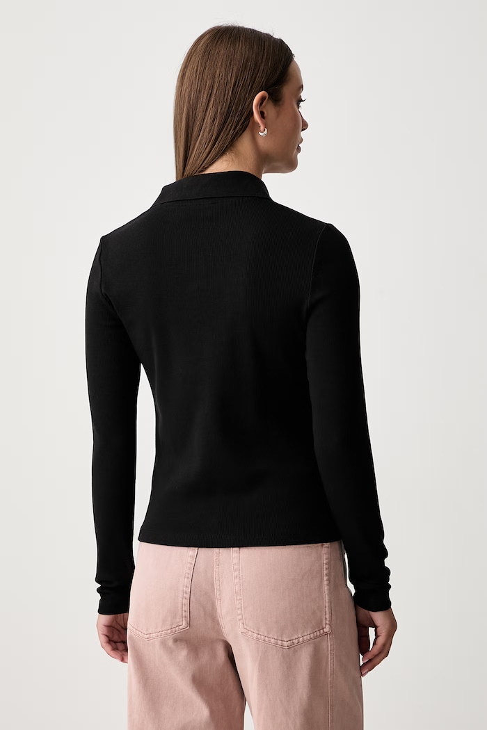 Odzież Calvin Klein Jeans longsleeve damski bawełniany z elastanem LV047H203G czarny
