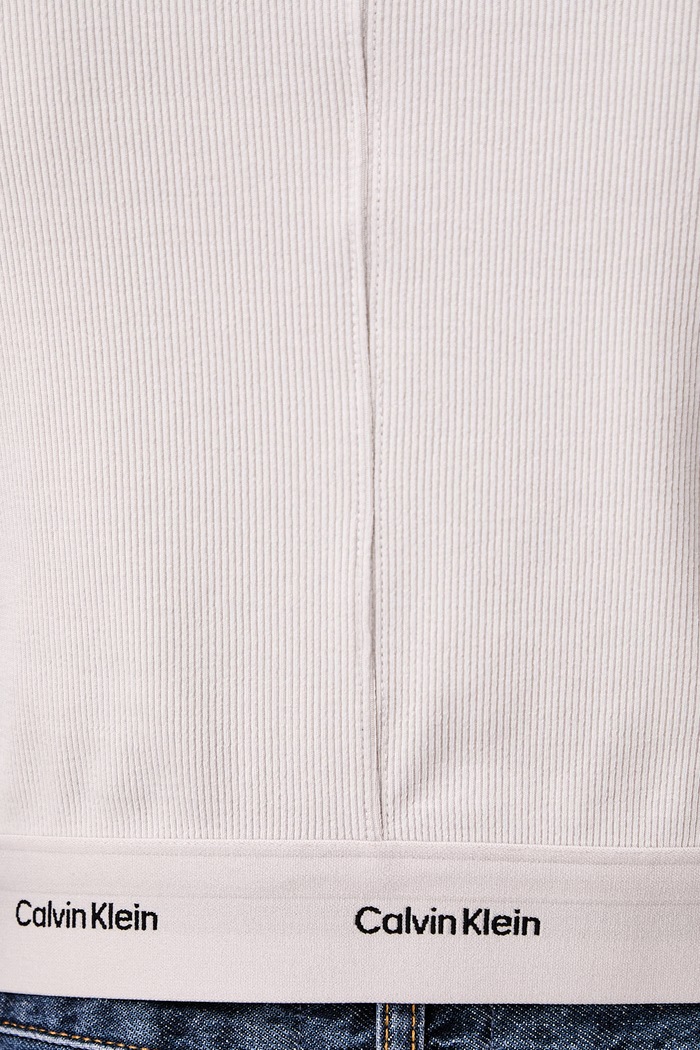 Calvin Klein Jeans longsleeve damski bawełniany z elastanem LV047H240G szary