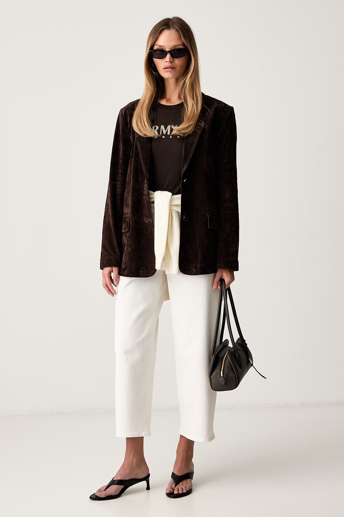 Armani Exchange majica dugih rukava ženska pamučna XW002761.AF23954 smeđa AW26