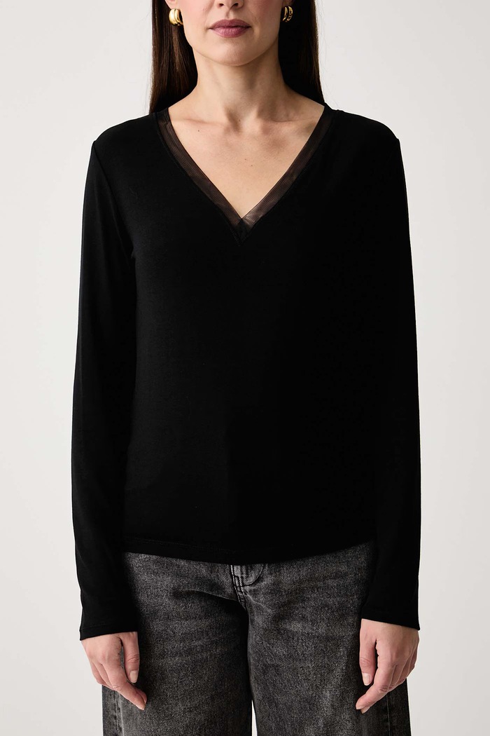 Γυναικεία με βισκόζη Sisley 3XEPL401B μαύρο