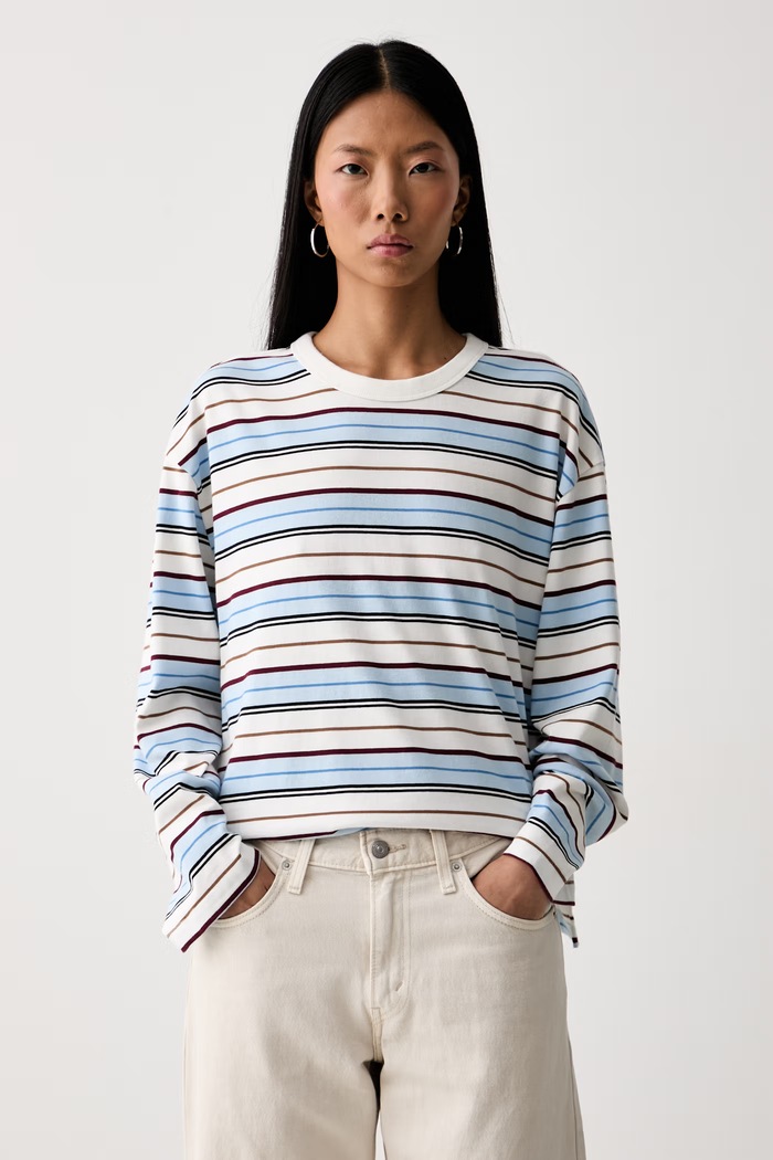 Levi's longsleeve damski bawełniany VINTAGE LS niebieski 0085S
