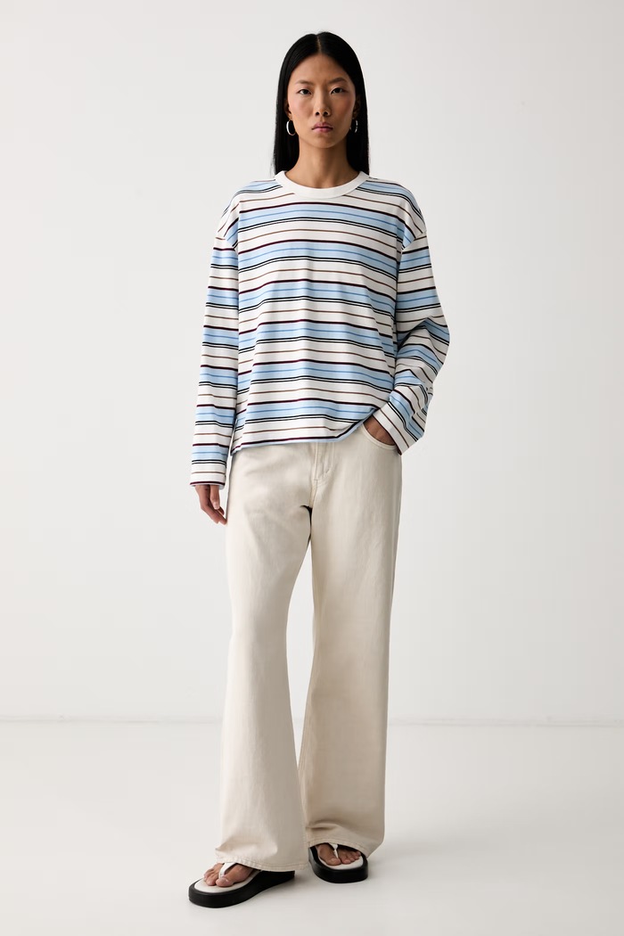 Levi's longsleeve damski bawełniany VINTAGE LS 0085S niebieski AW26