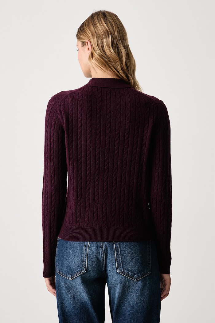 United Colors of Benetton Svetr dámský s příměsí vlny 1S9ZD301W burgundské AW26