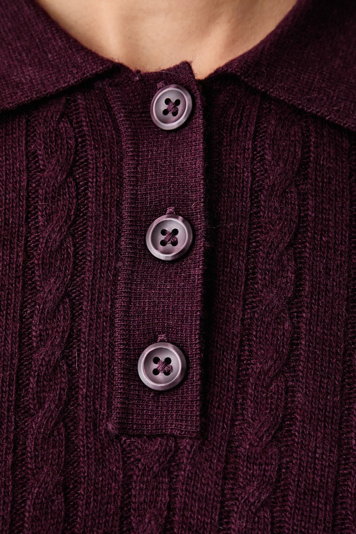 Svetr dámský s příměsí vlny United Colors of Benetton 1S9ZD301W burgundské