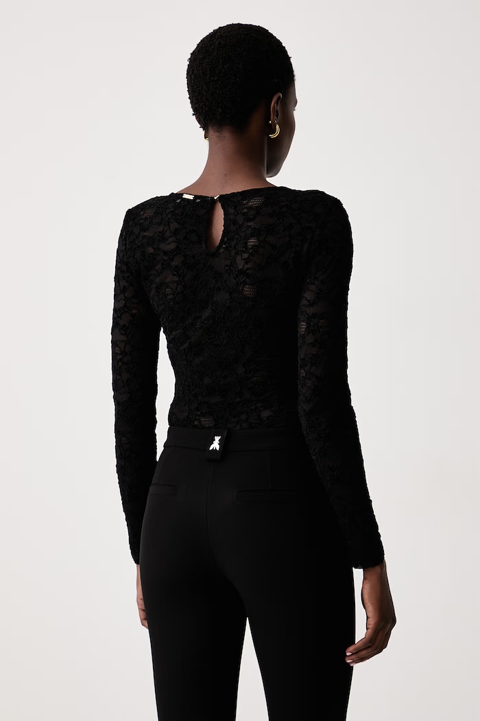 Odzież Fracomina Body damskie koronkowe FR26WT5005J45601 czarny