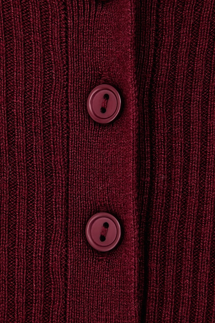 Sweter damski z dodatkiem wełny United Colors of Benetton bordowy 1X84D301T