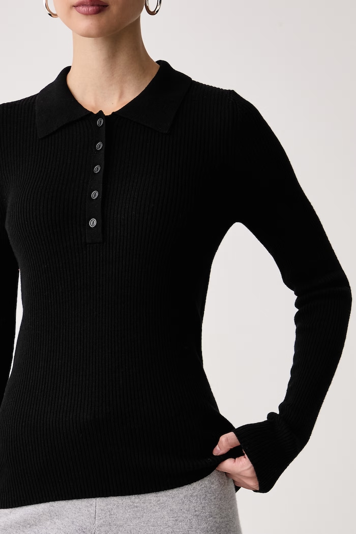 Sweter damski z dodatkiem wełny United Colors of Benetton 1X84D301T czarny