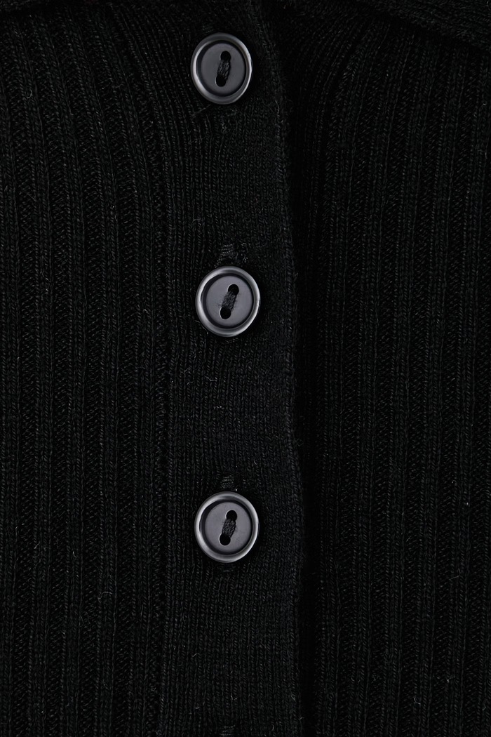 Sweter damski z dodatkiem wełny United Colors of Benetton czarny 1X84D301T
