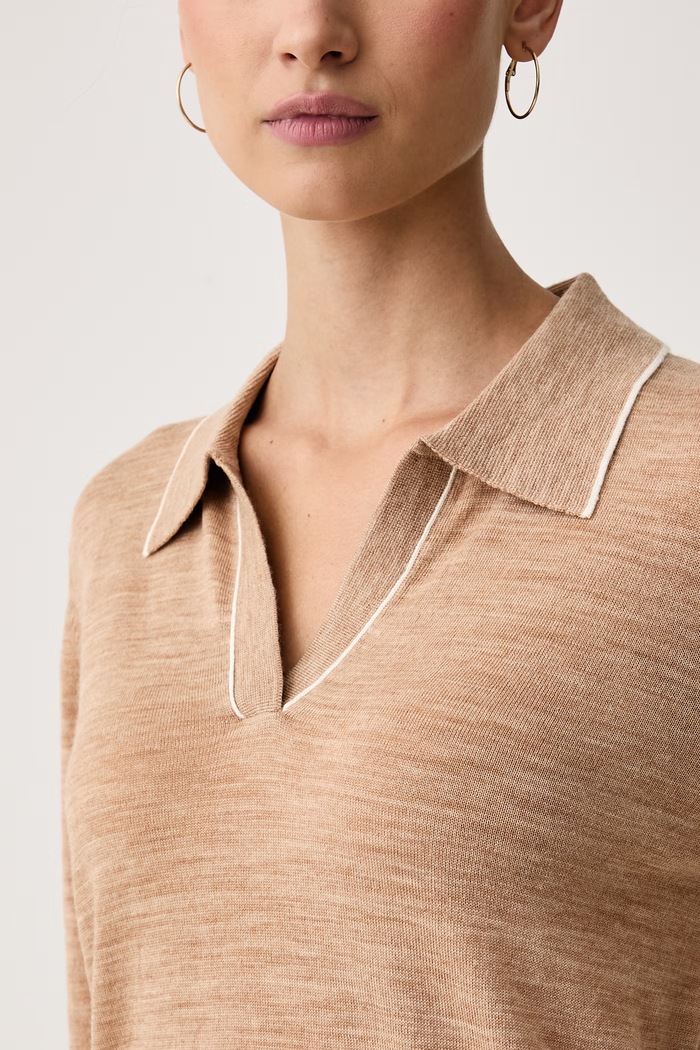 Sweter damski wełniany United Colors of Benetton 1IOVE301V beżowy