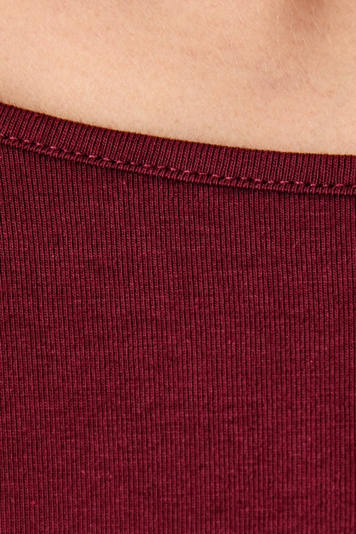Μακρυμάνικο γυναικείο με βαμβάκι United Colors of Benetton 3FJHD10DH μπορντό