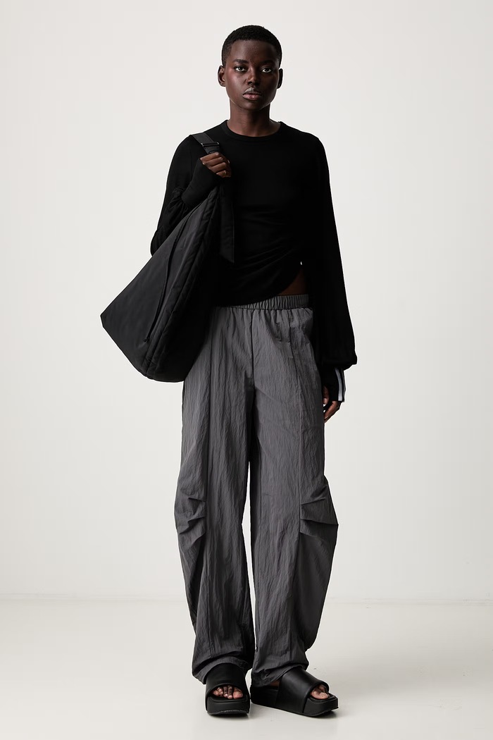 Y-3 longsleeve damski wełniany CNCH DRAPE LS T KS1425 czarny AW26
