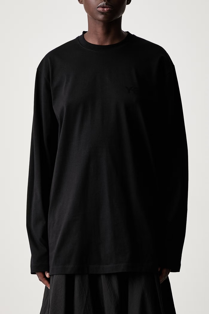 Y-3 longsleeve damski bawełniany U LS TEE KQ9778.D czarny