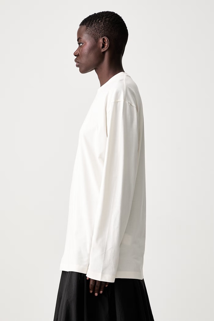 Y-3 longsleeve damski bawełniany U LS TEE beżowy KQ9777.D