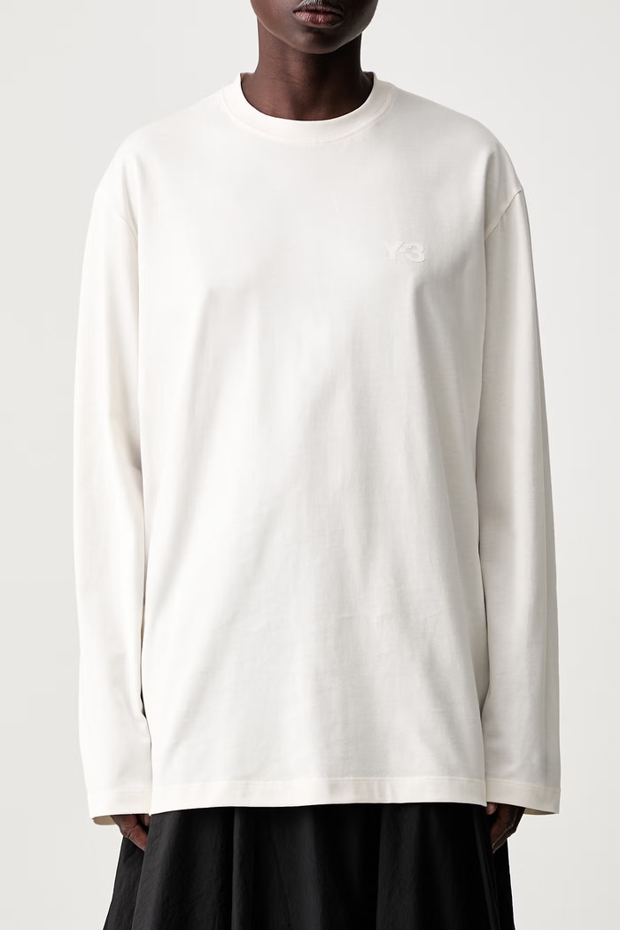 Y-3 longsleeve damski bawełniany U LS TEE KQ9777.D beżowy