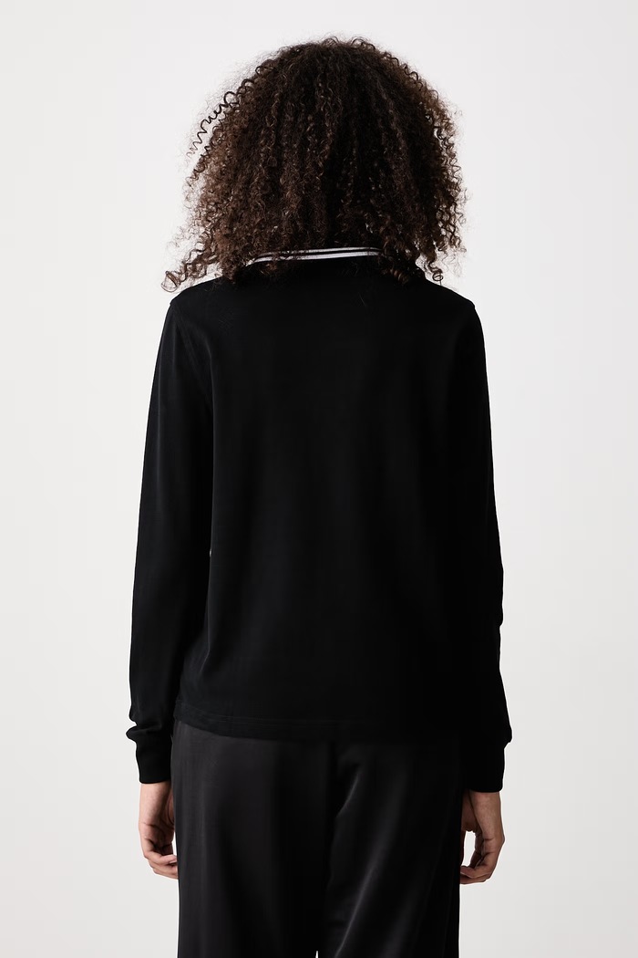 Odzież Fred Perry Longsleeve damski bawełniany G3636.350 czarny