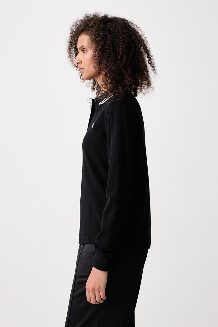 Longsleeve damski bawełniany Fred Perry G3636.350 czarny