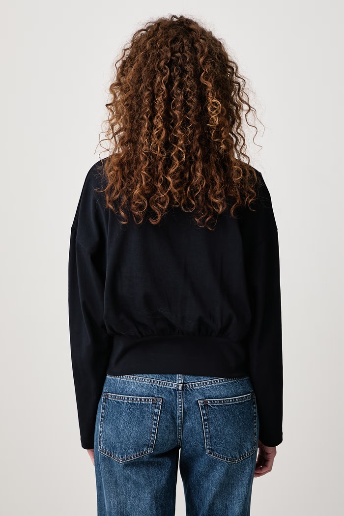 Odzież Fred Perry Longsleeve damski bawełniany G3133.608 granatowy