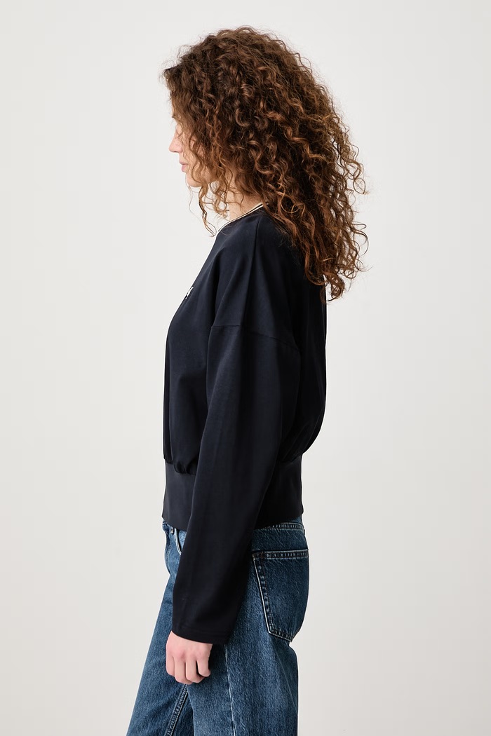 Longsleeve damski bawełniany Fred Perry G3133.608 granatowy