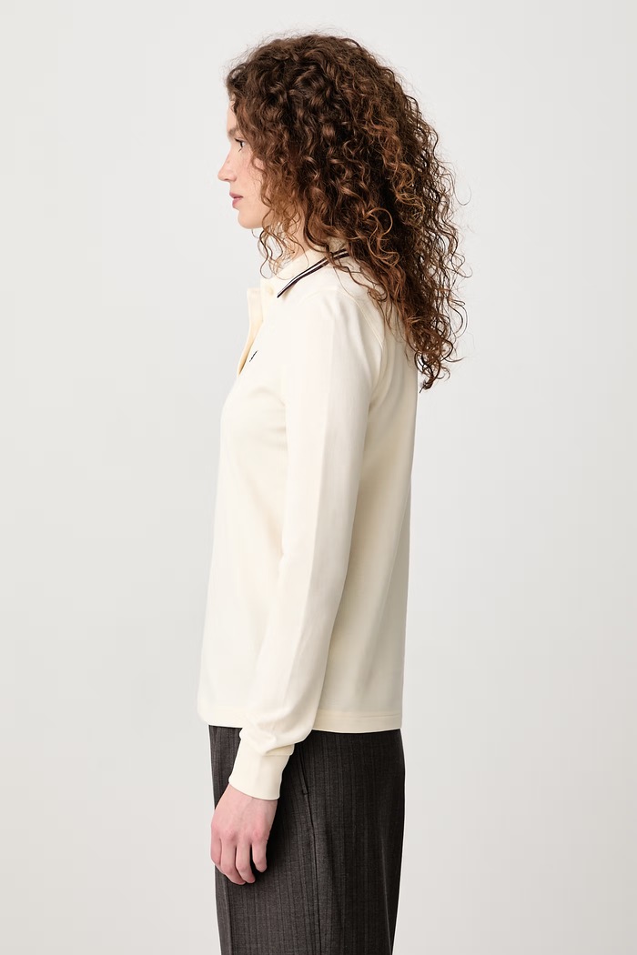 Longsleeve damski bawełniany Fred Perry G3636.03D beżowy