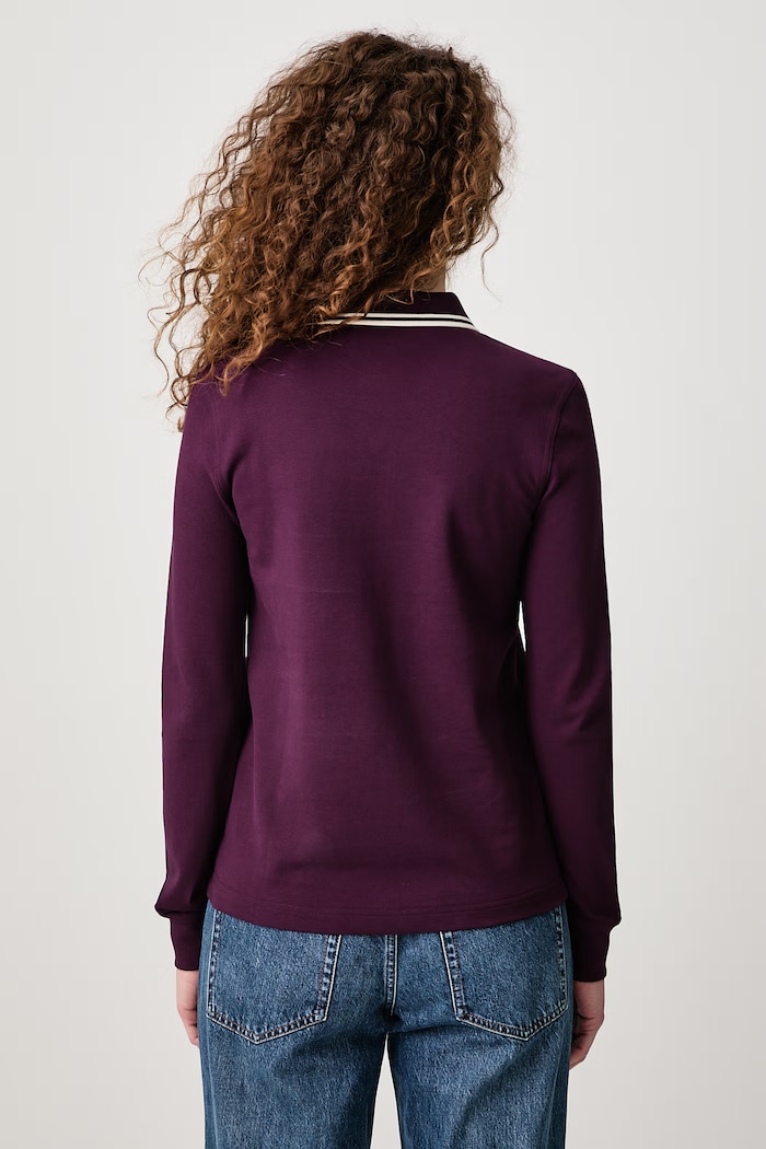 Odzież Fred Perry Longsleeve damski bawełniany G3636.05D fioletowy