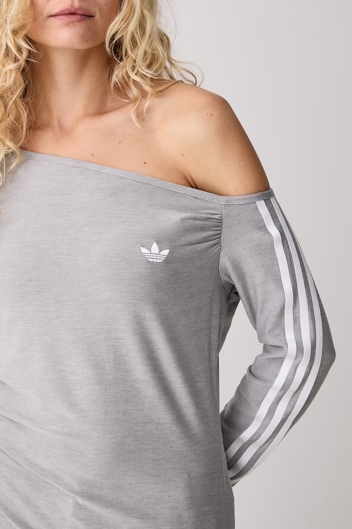 Tričko s dlhým rukávom dámske Asymetric Top adidas Originals LE8311 sivá