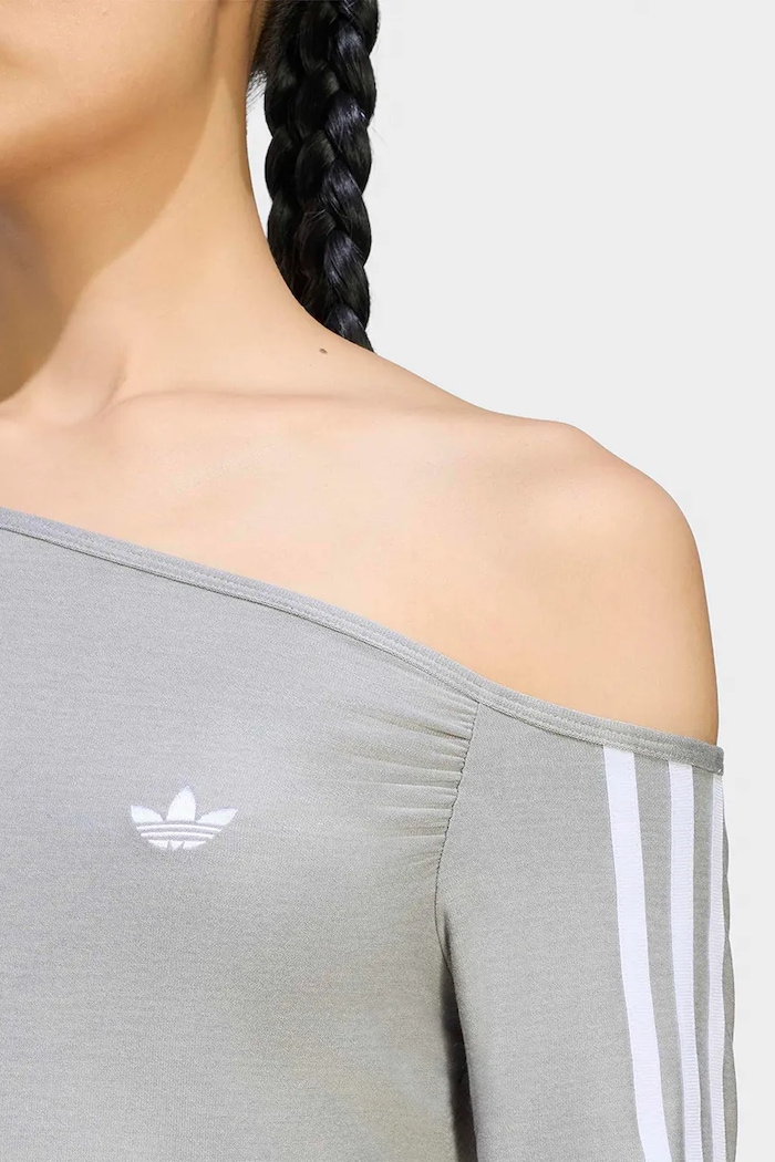Лонгслив для женщин Asymetric Top adidas Originals LE8311 серый
