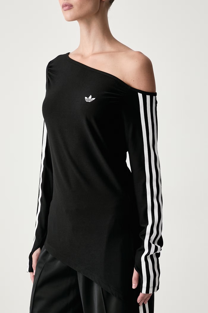 Лонгслів жіночий з віскозою Asymetric Top adidas Originals LE8310 чорний